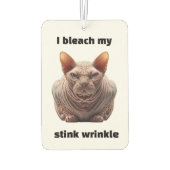 Wrinkle Sphynx Cat カーエアーフレッシュナー (裏面)