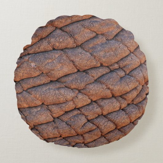 Wrinkly象の皮の質のテンプレート ラウンドクッション (正面)