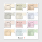 Writable Monthly Index Tab Calendar Habit Tracker  シール (シート)