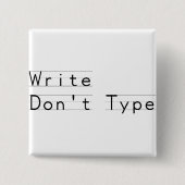 writeタイプしません 缶バッジ (正面)