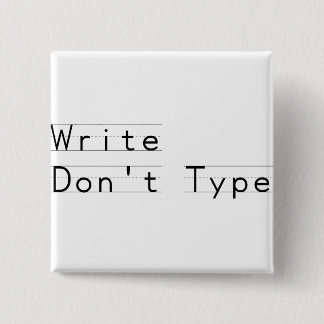 writeタイプしません 缶バッジ