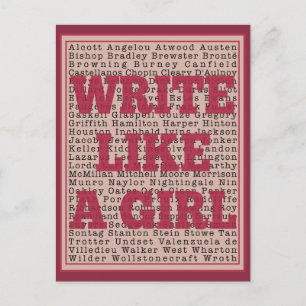 Write Like a Girl 口紅 ポストカード