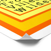 Write Like a Girl Citrus Print ポスター (角)