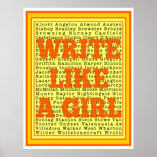 Write Like a Girl Citrus Print ポスター (正面)