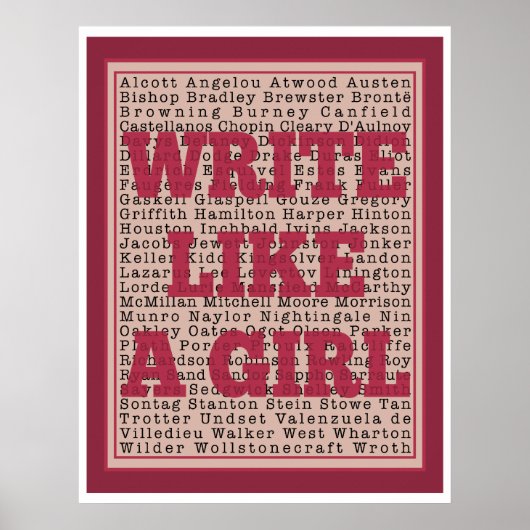 Write Like a Girl Lipstick Print ポスター (正面)