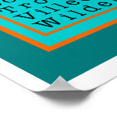 Write Like a Girl Teal Print ポスター (角)