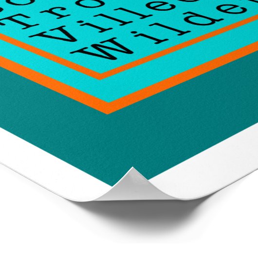 Write Like a Girl Teal Print ポスター (角)