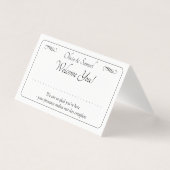 Write Name - Table Place Card - with Messages (正面)