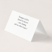 Write Name - Table Place Card - with Messages (裏面)