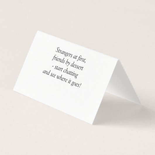 Write Name - Table Place Card - with Messages (裏面)