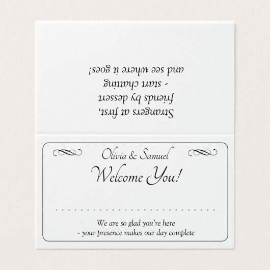 Write Name - Table Place Card - with Messages (外部フラット)