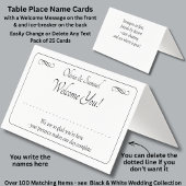 Write Name - Table Place Card - with Messages