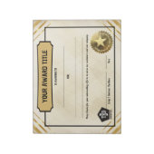 Write-on custom title employee recognition award ノートパッド (回転)