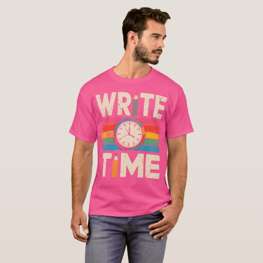 Write Onime Funny Writer Au Pun Design girl funny Tシャツ (正面フル)