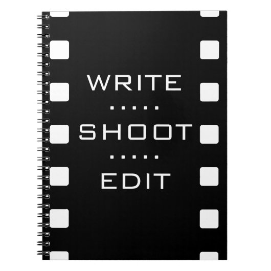Write, Shoot, Edit - 映画ノート ノートブック (正面)