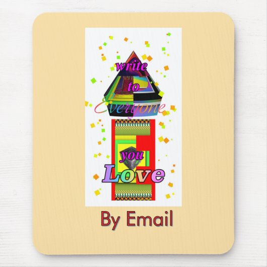 Write To Everyone By Email Computer マウスパッド (正面)