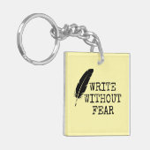 Write Without Fear Edit Without Mercy Writers キーホルダー (正面左)