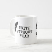 Write Without Fear Edit Without Mercy Writers コーヒーマグカップ (正面左)