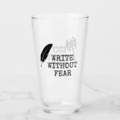 Write Without Fear Edit Without Mercy Writers タンブラーグラス (正面)