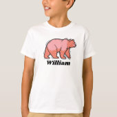 Write your name on this pink Bear Pop Art Tシャツ (正面)