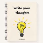 Write Your Thoughts – Elegant Lined Notebook ノートブック (正面)