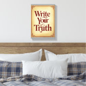 Write Your Truth オプション 3 キャンバスプリント (インサイチュ (寝室))