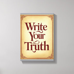 Write Your Truth オプション 3 キャンバスプリント