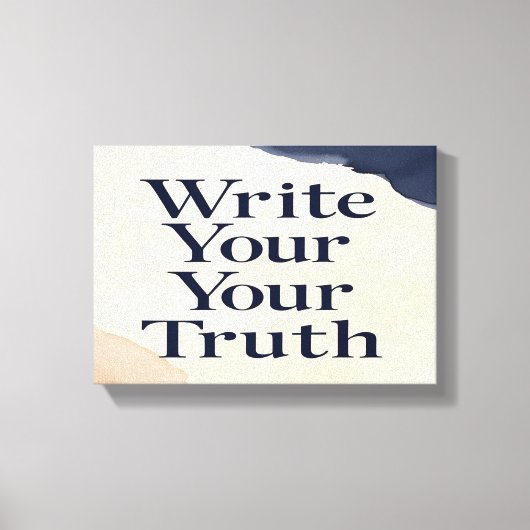 Write Your Truth 2 wide キャンバスプリント (正面)