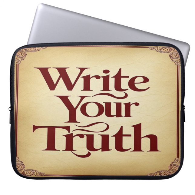 Write Your Truth 3 ラップトップスリーブ (正面)