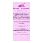 WRITECOVERYの情報カード ラックカード (正面)