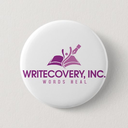 Writecovery、Inc.ボタン 缶バッジ (正面)