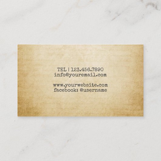 Writerエディタヴィンテージタイプライター 名刺 (裏面)