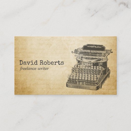 Writerエディタヴィンテージタイプライター 名刺 (正面)