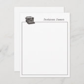 Writerタイプライターのモダンヴィンテージノートカード ノートカード (正面/裏面)