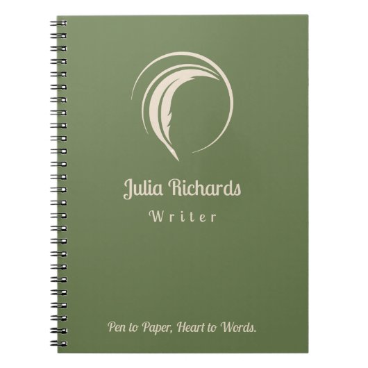 Writerノートブパーソナライズされたック ノートブック (正面)