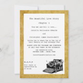 Writerヴィンテージタイプライター結婚式招待状 招待状 (正面)