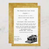 Writerヴィンテージタイプライター結婚式招待状 招待状 (正面/裏面)