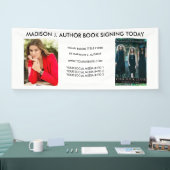 Writer作家ブックの写真（白または色を選択） 横断幕 (トレードショー)