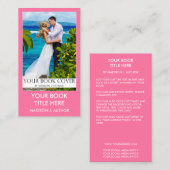 Writer作家ブックカバーピンクまたはピックカラー 名刺 (正面/裏面)