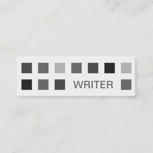 WRITER (モダン正方形) スキニー名刺 (正面)