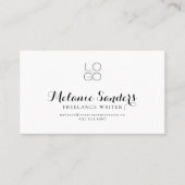 WRITER モダン B&W QRコードの追加名刺 名刺 (正面)