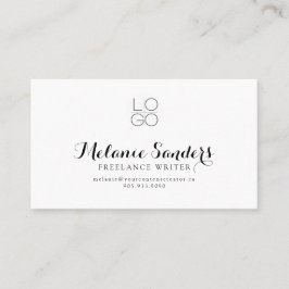 WRITER モダン B&W QRコードの追加名刺 名刺