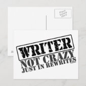 Writer：書き換え熱狂するだけではない ポストカード (正面/裏面)