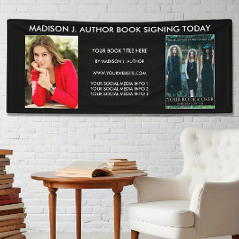 Writer Author Book Photo BlackまたはPick Color 横断幕