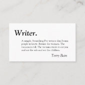 Writer Black and White 名刺 (正面)