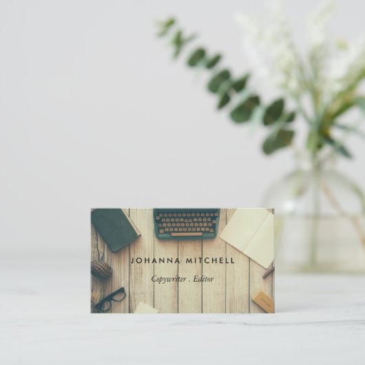 Writer EditorタイプライターJournal名刺 名刺 (スタンド正面)