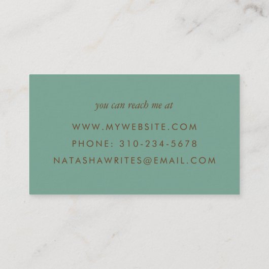 Writer EditorタイプライターJournal名刺 名刺 (裏面)