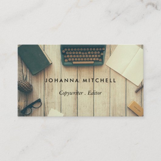 Writer EditorタイプライターJournal名刺 名刺 (正面)