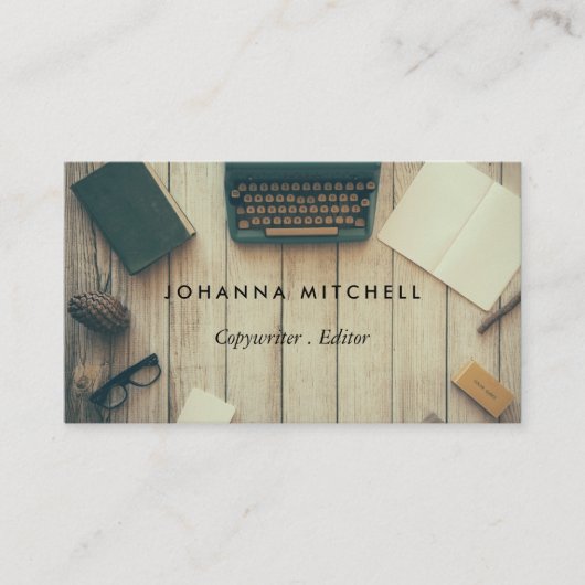 Writer EditorタイプライターJournal名刺 名刺 (正面)