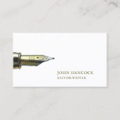 Writer Editorヴィンテージペン名刺 名刺 (正面)